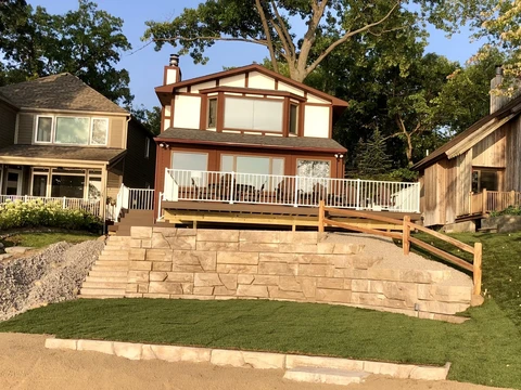 Deck Retaining Wall