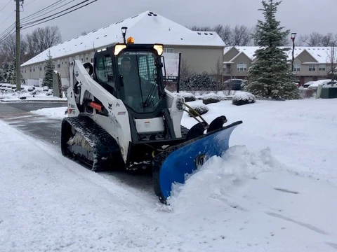 Plowing drive through