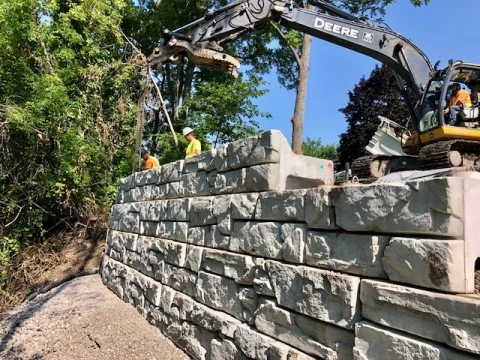 Flint Cemetery Retaining Wall
