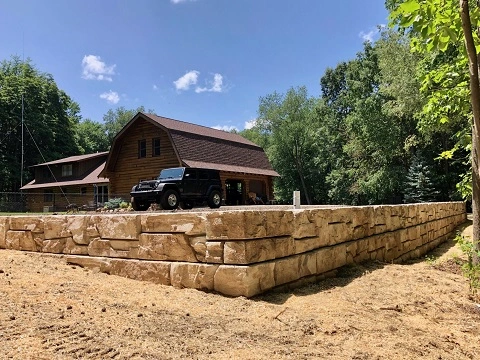 Pole Barn Retaining Wall