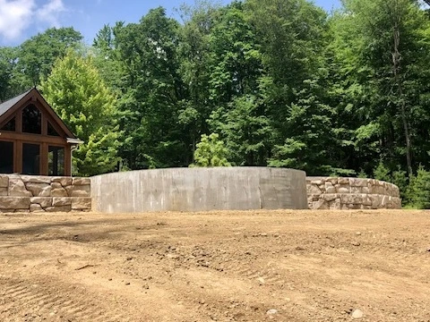 Verti-Block Pool Retention Wall