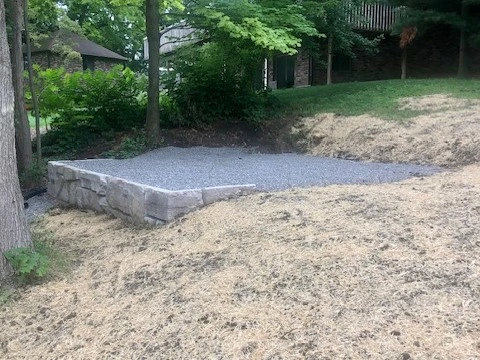 Shed Pad Retaining Wall