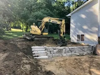 Walkout Basement Retaining Wall